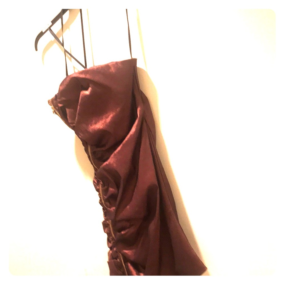 Calvin Klein side zip strapless dress